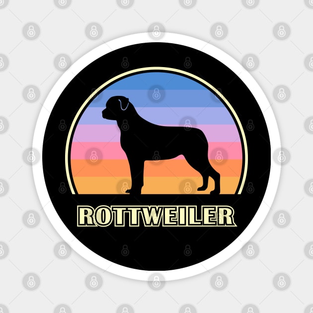 Rottweiler Vintage Sunset Dog Magnet by millersye